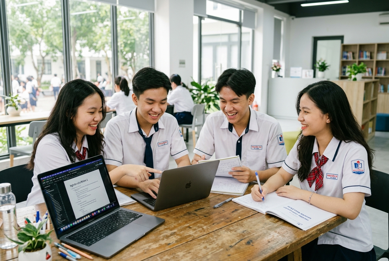 Học sinh học tập cùng nhau tại Peer-Tutor Network